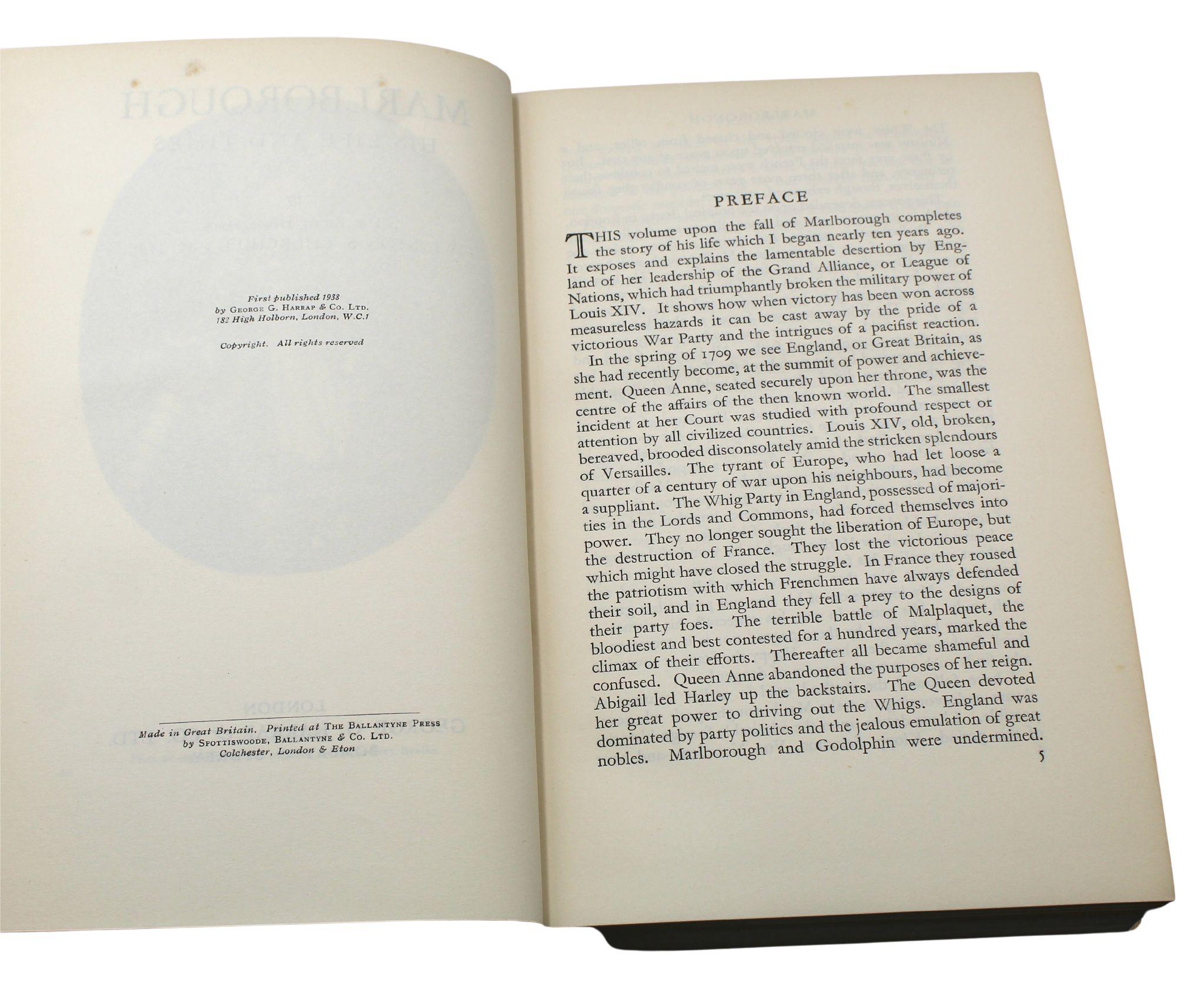 Marlborough: His Life and Times, von Winston S. Churchill, Erstausgabe, 1933-38 12