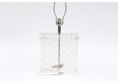 Marlee Vintage Signed Lucite Table Lamp Circa 1970's