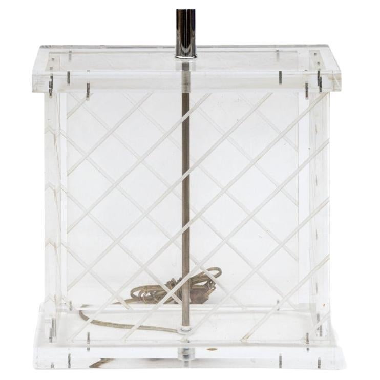 Marlee Vintage Signed Lucite Table Lamp Circa 1970
s For Sale