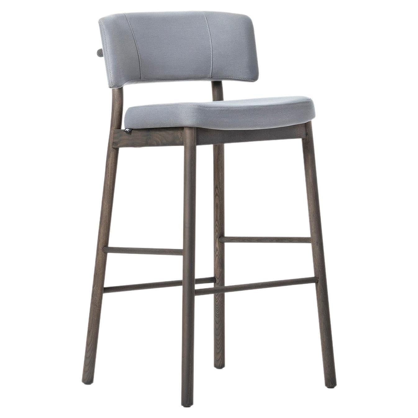 Marlen 0153-LE Stool, Bar Stool, Grey, Home, Contract, Fast-Food, Wood, Fabric For Sale