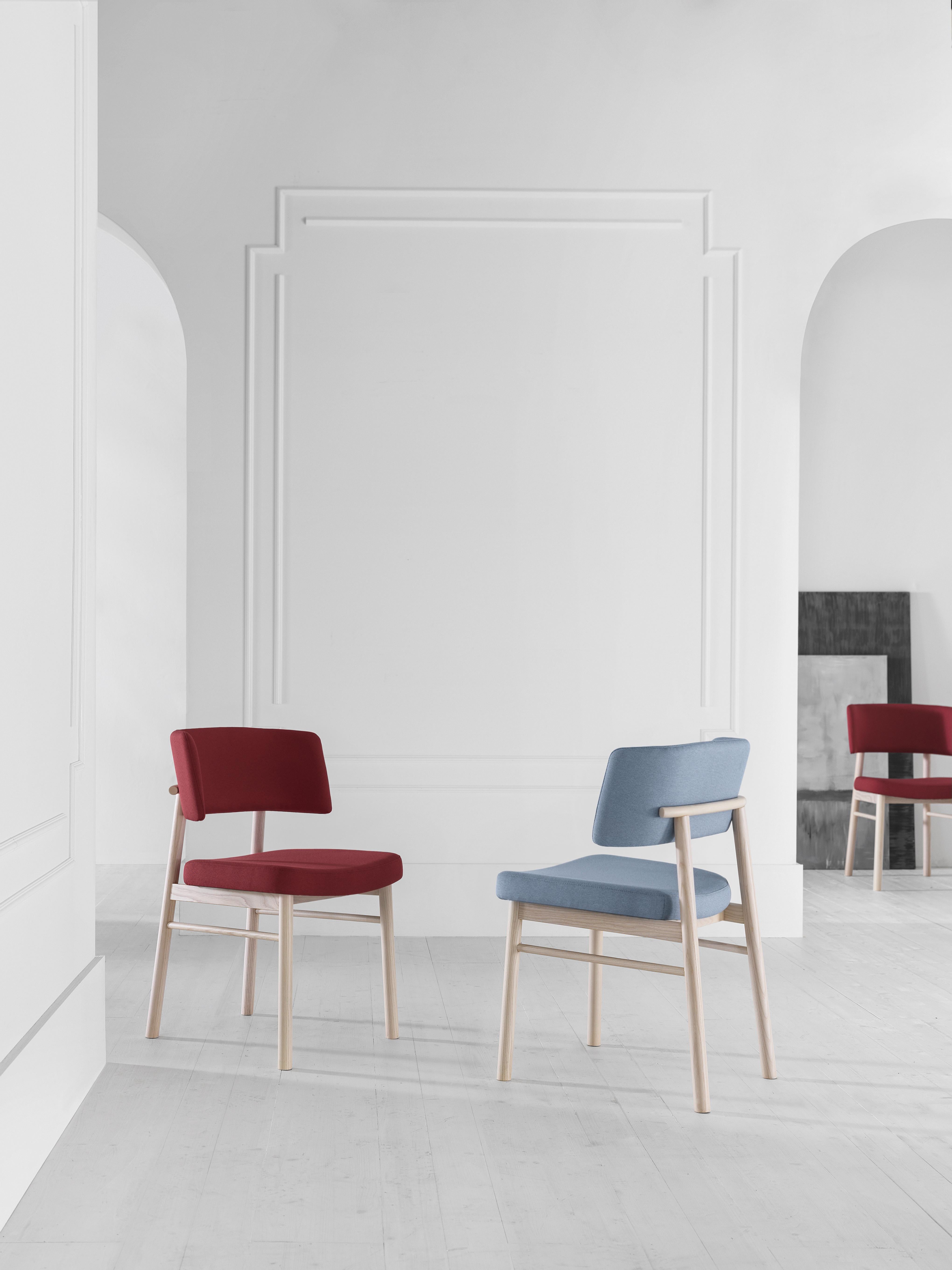 Contemporary Marlen Chair 0151 LE Red, Blue, Green, Grey, Chair, Living, Home, Contract, Wood For Sale