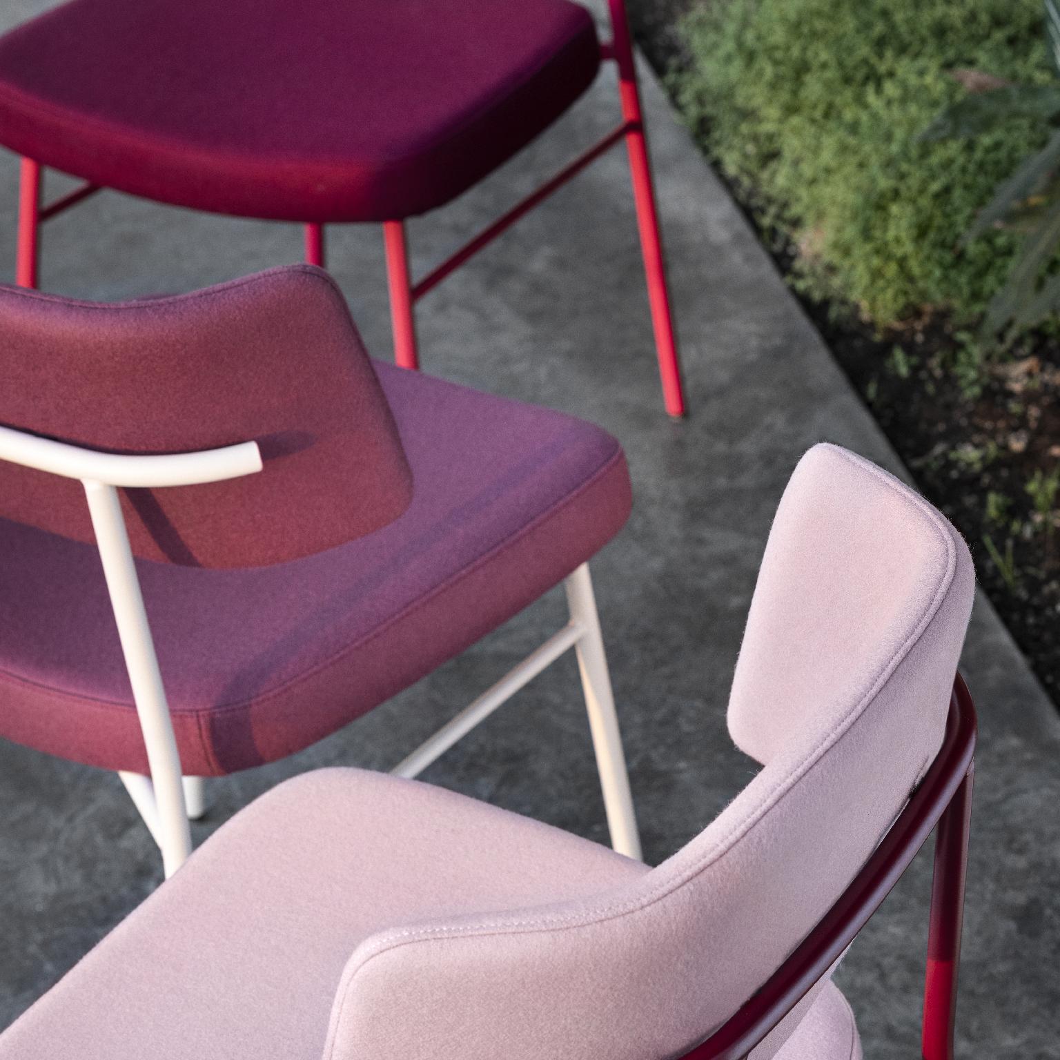 Contemporary Marlen Chair, pink, indoor, chair, made in italy, home, contract For Sale