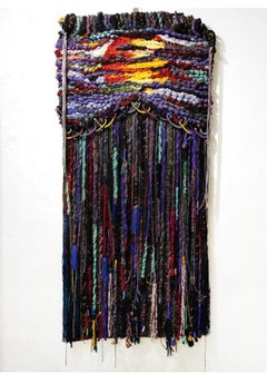 Large Handmade Tapestry Textile Wall Hanging Wool Mixed Media Marlene Richard