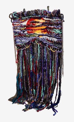 Large Handmade Tapestry Textile Wall Hanging Wool Mixed Media Marlene Richard