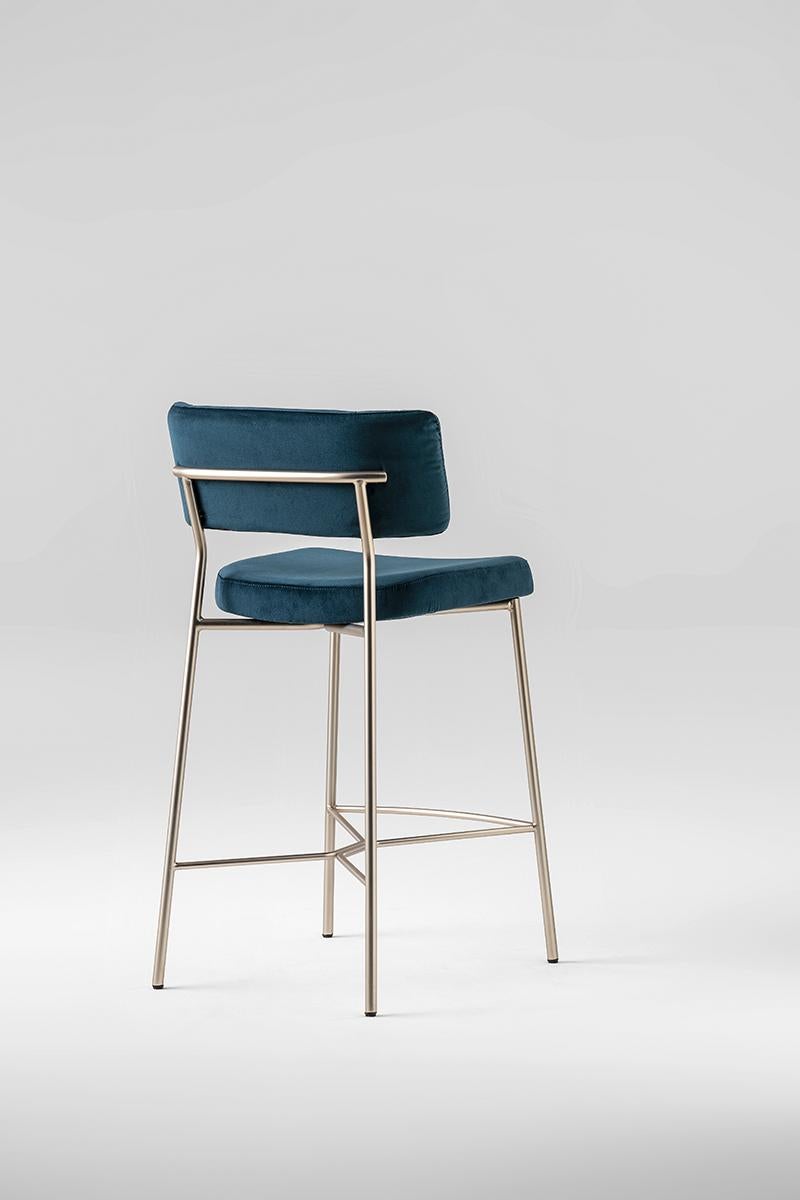 Moderne Tabouret de bar Marlen, bleu, maison, contrat, fastfood, fabriqué en Italie. en vente