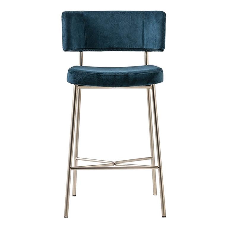 Marlen Stool, bar stool, blue, home, contract, fastfood, made in italy.