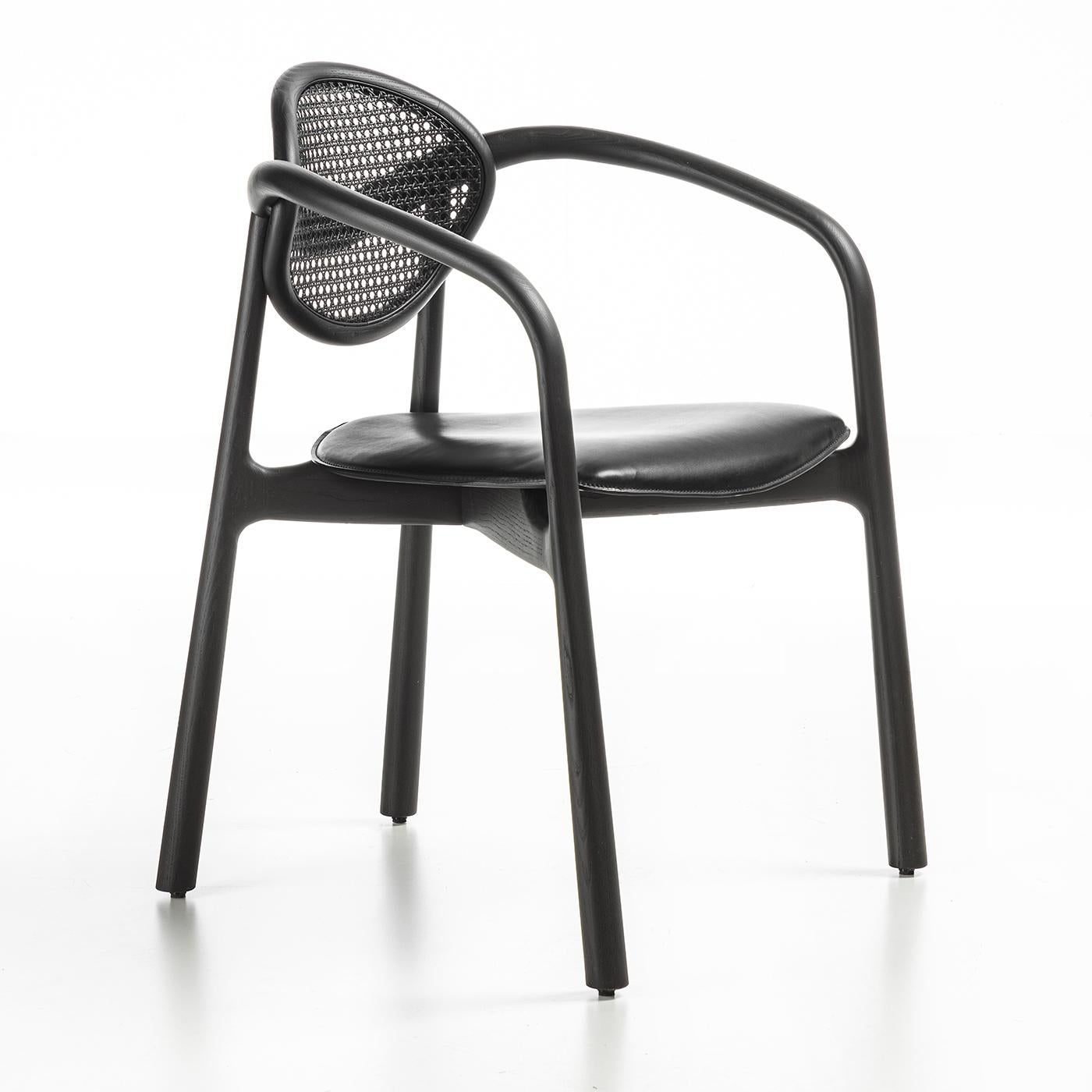 Marlena Black Chair with Arms by Studio Nove.3 In New Condition For Sale In Milan, IT