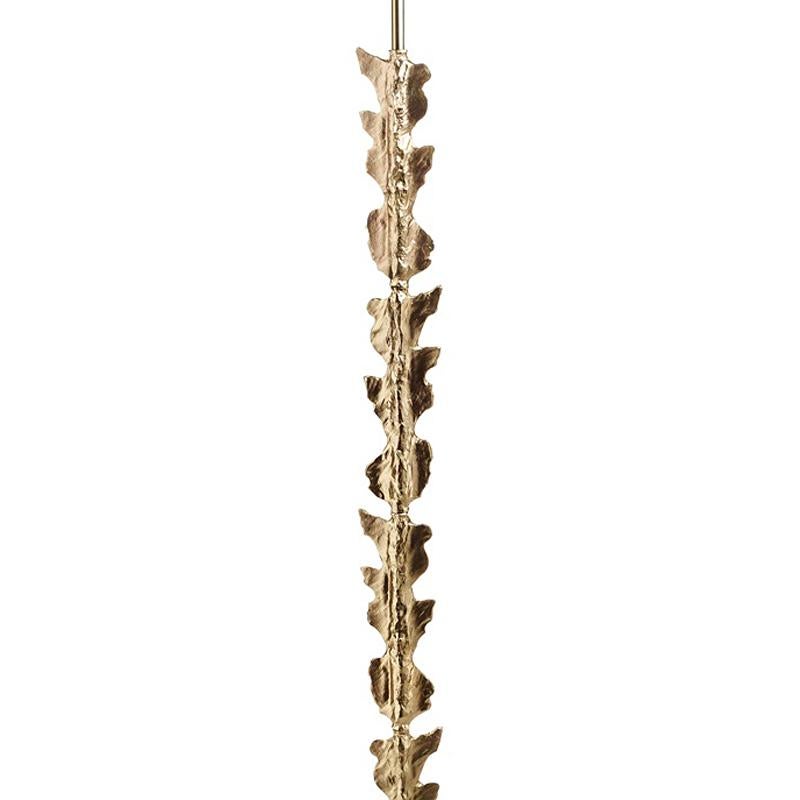 Portuguese Marlena Floor Lamp in Gold-Plated Brass For Sale