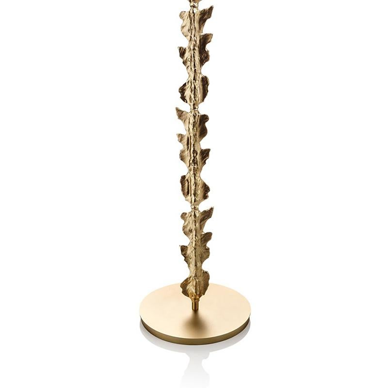 Hand-Crafted Marlena Floor Lamp in Gold-Plated Brass For Sale
