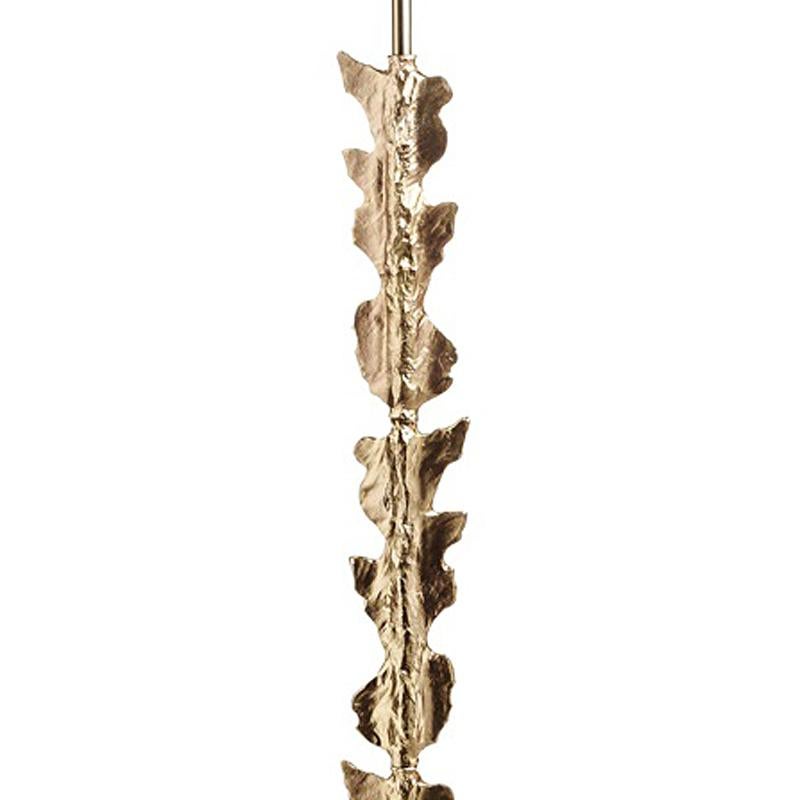 Contemporary Marlena Floor Lamp in Gold-Plated Brass For Sale