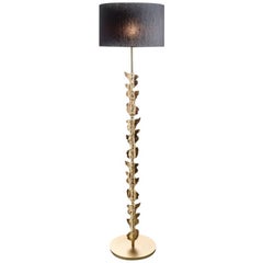 Marlena Floor Lamp in Gold-Plated Brass