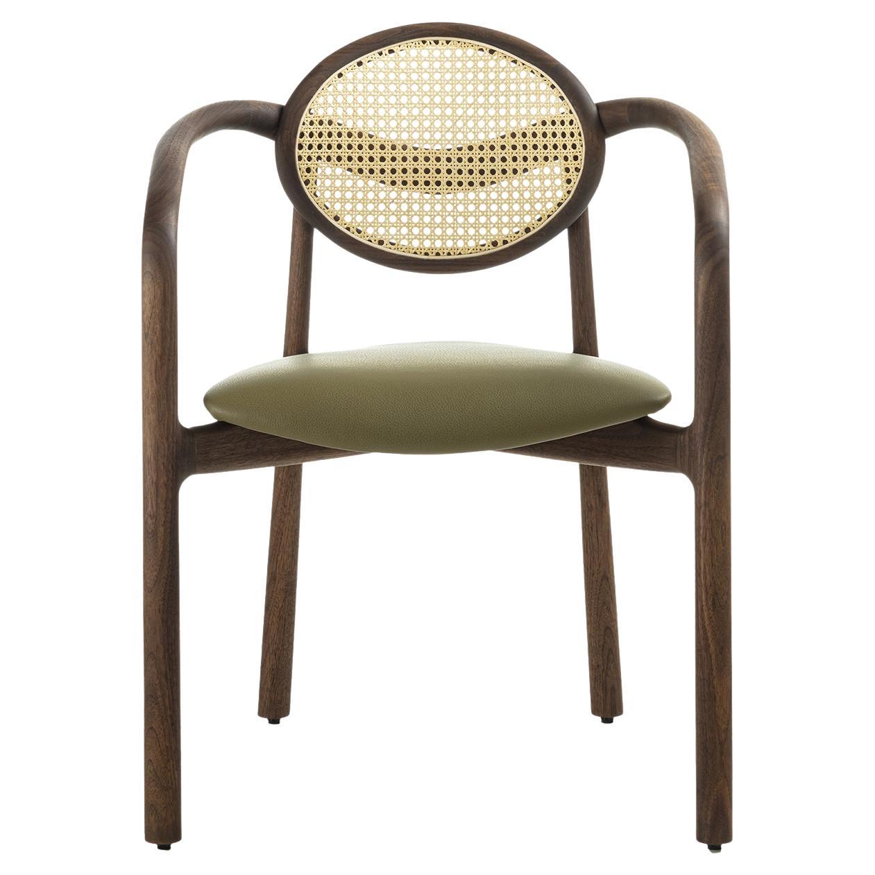 Fauteuil vert Marlena avec bras par Studio Nove.3