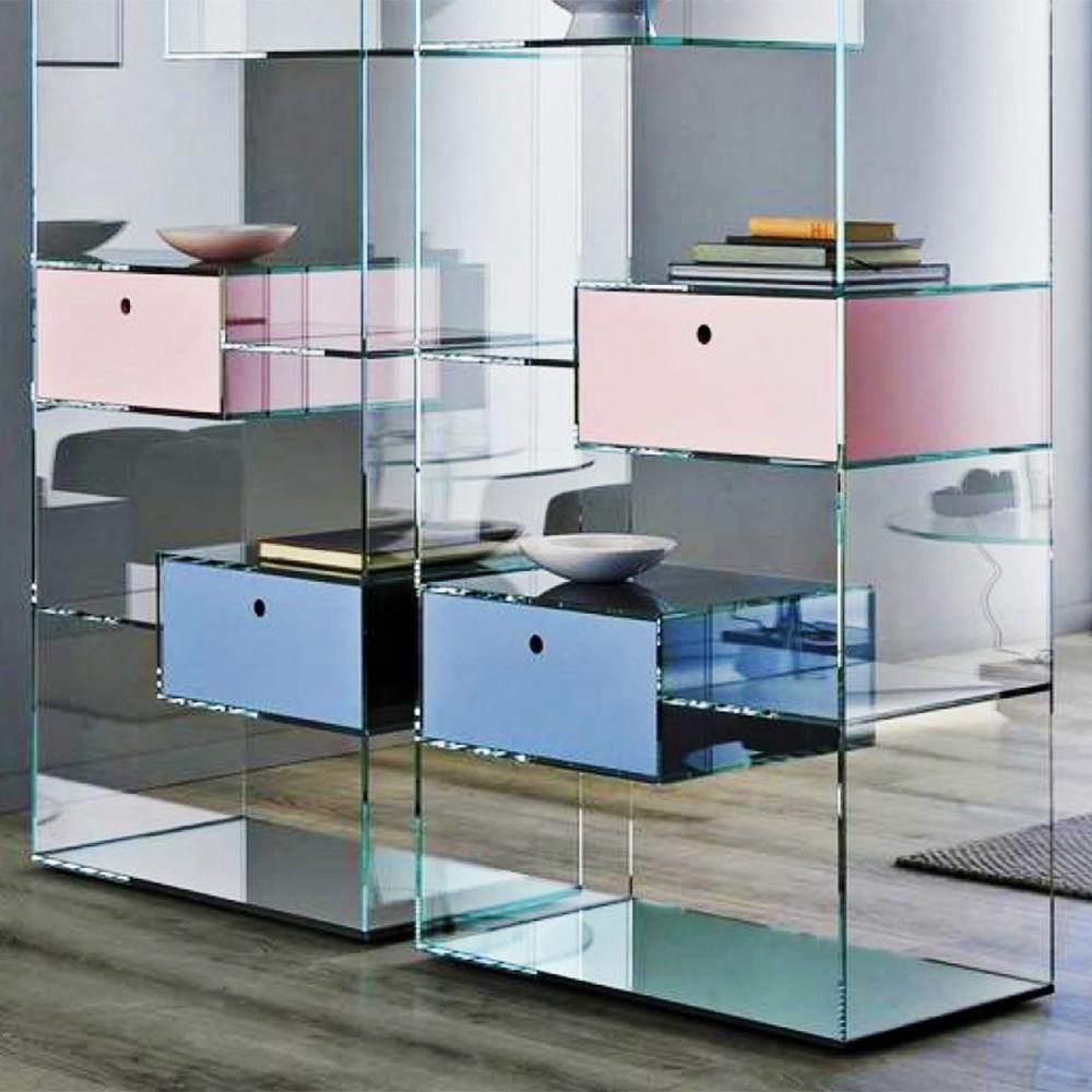 Glass Marlena Large Bookcase For Sale