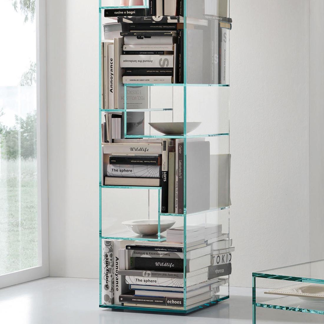Glass Marlena Medium Bookcase For Sale