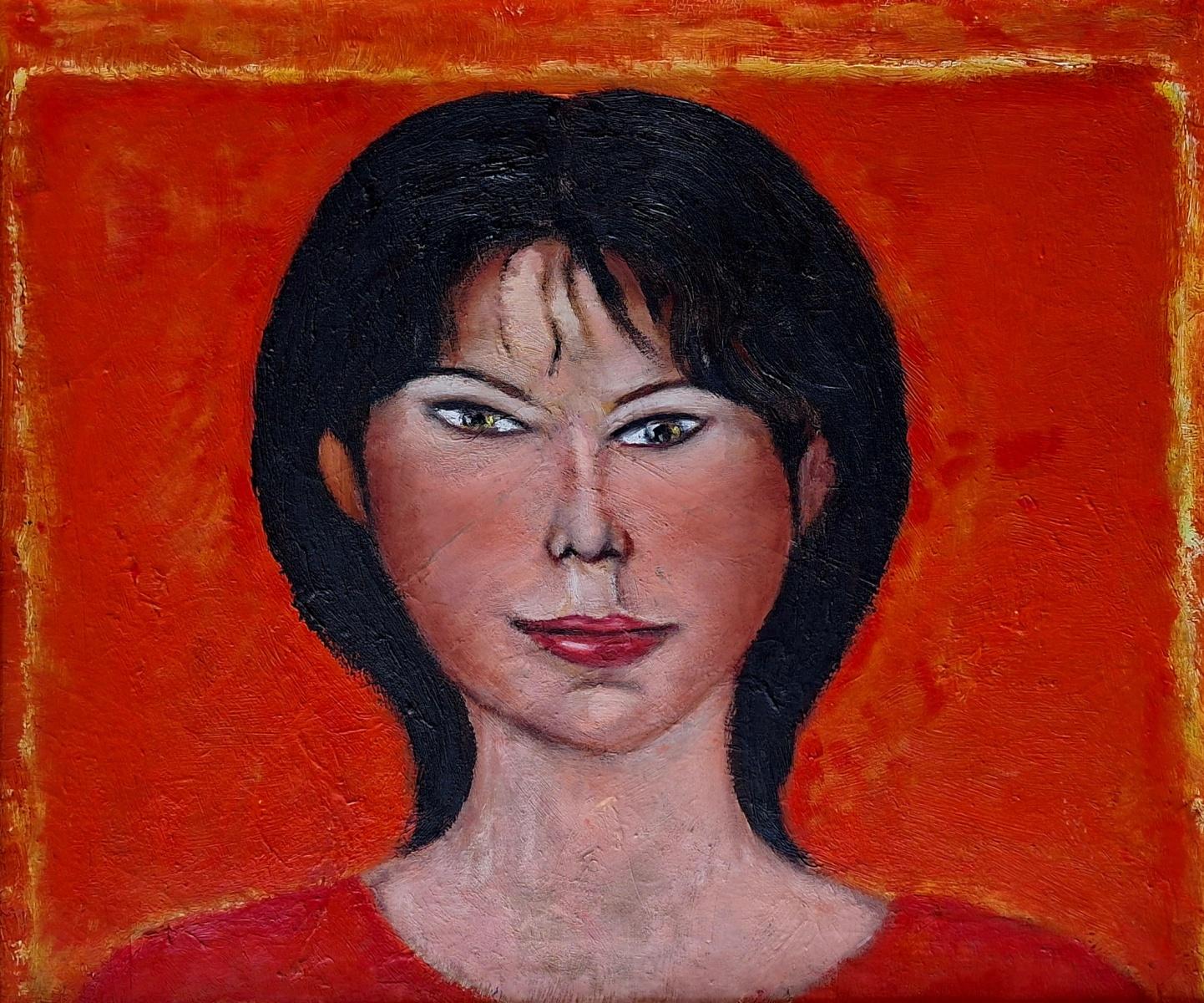 Teresa, Oil Figurative Painting, 21st Century, 50x59 cm, Excellent