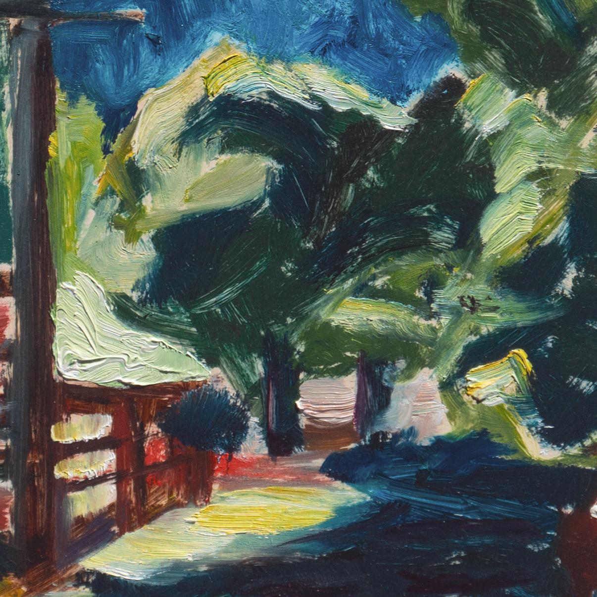 Webb Ranch, Menlo Park, Californie du Nord, femme artiste post-impressionniste - Painting de Marlene Anderson