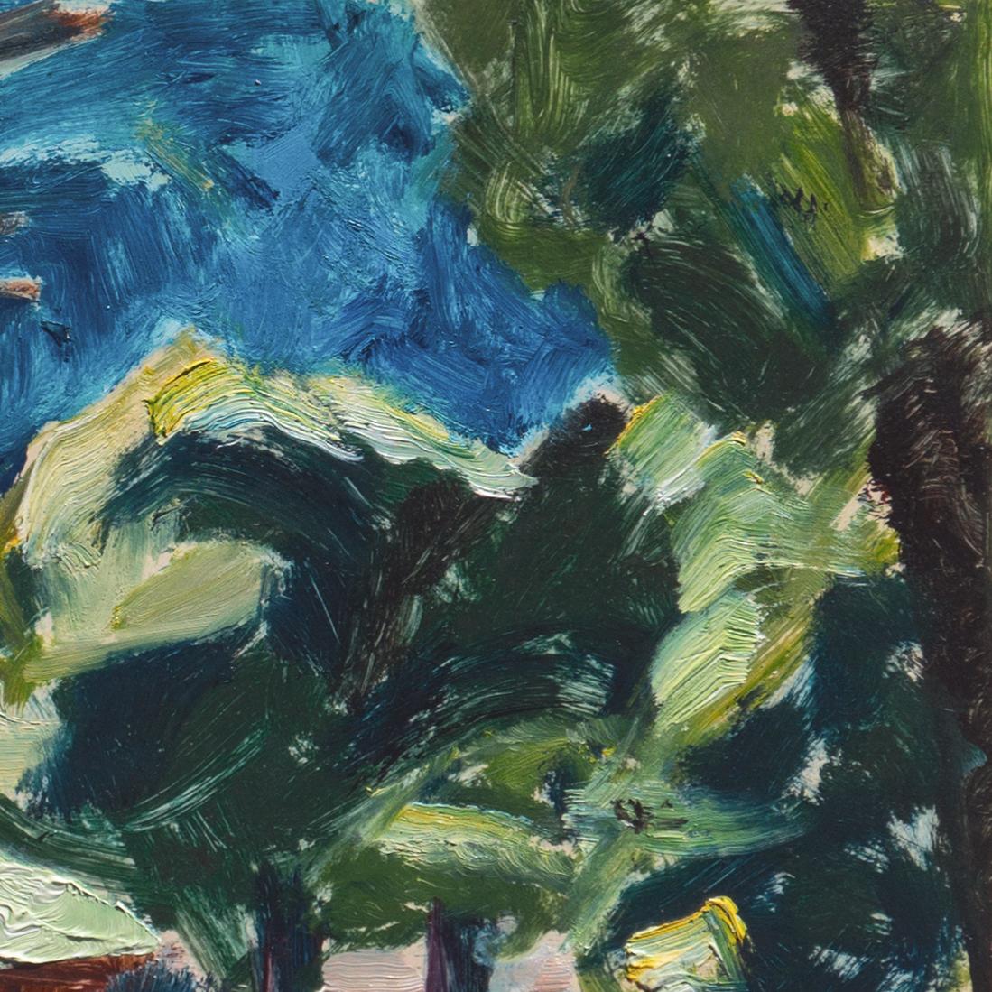 Webb Ranch, Menlo Park, Californie du Nord, femme artiste post-impressionniste en vente 1