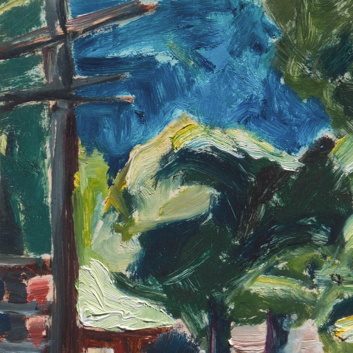 Webb Ranch, Menlo Park, Californie du Nord, femme artiste post-impressionniste en vente 2