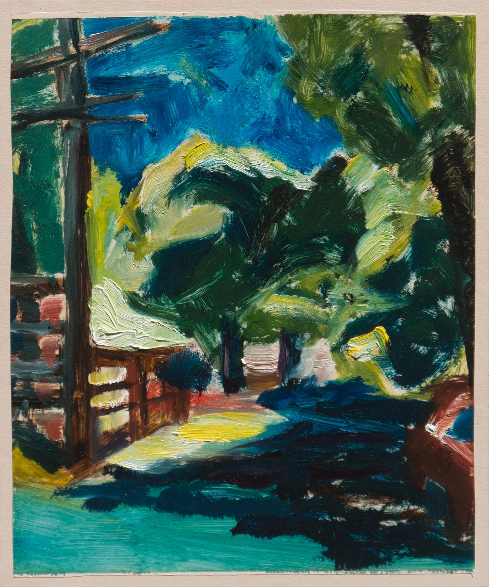 Webb Ranch, Menlo Park, Californie du Nord, femme artiste post-impressionniste en vente 3