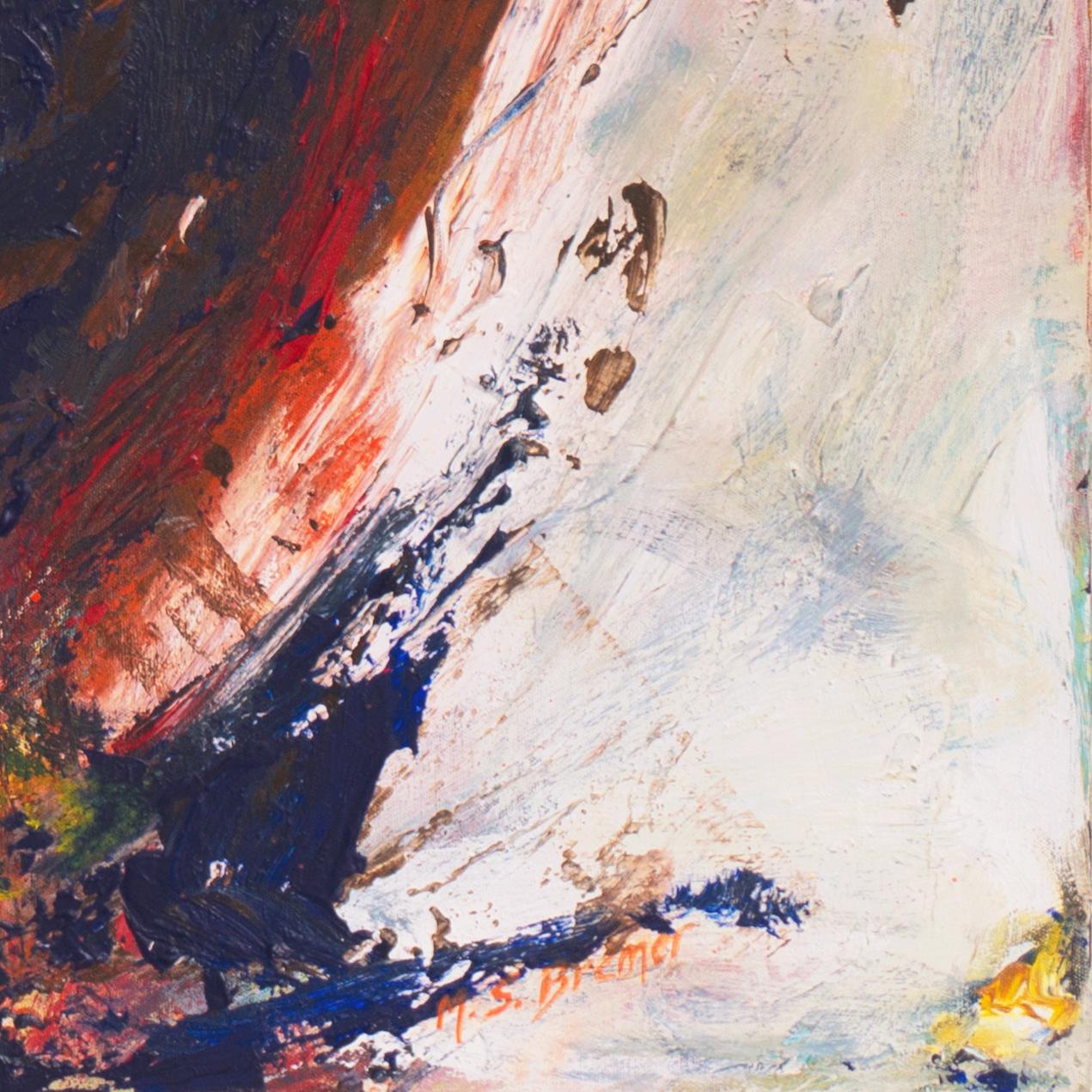 'Action Abstract, Ivory & Saffron', Paris, National Association of Women Artists - Painting by Marlene Bremer