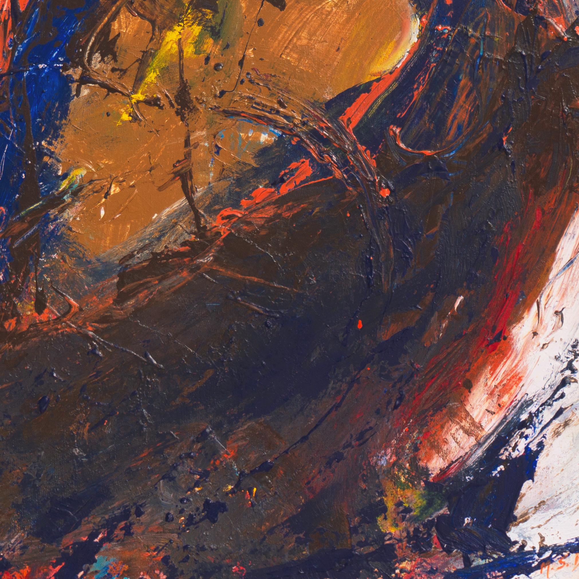 'Action Abstract, Ivory & Saffron', Paris, National Association of Women Artists For Sale 1