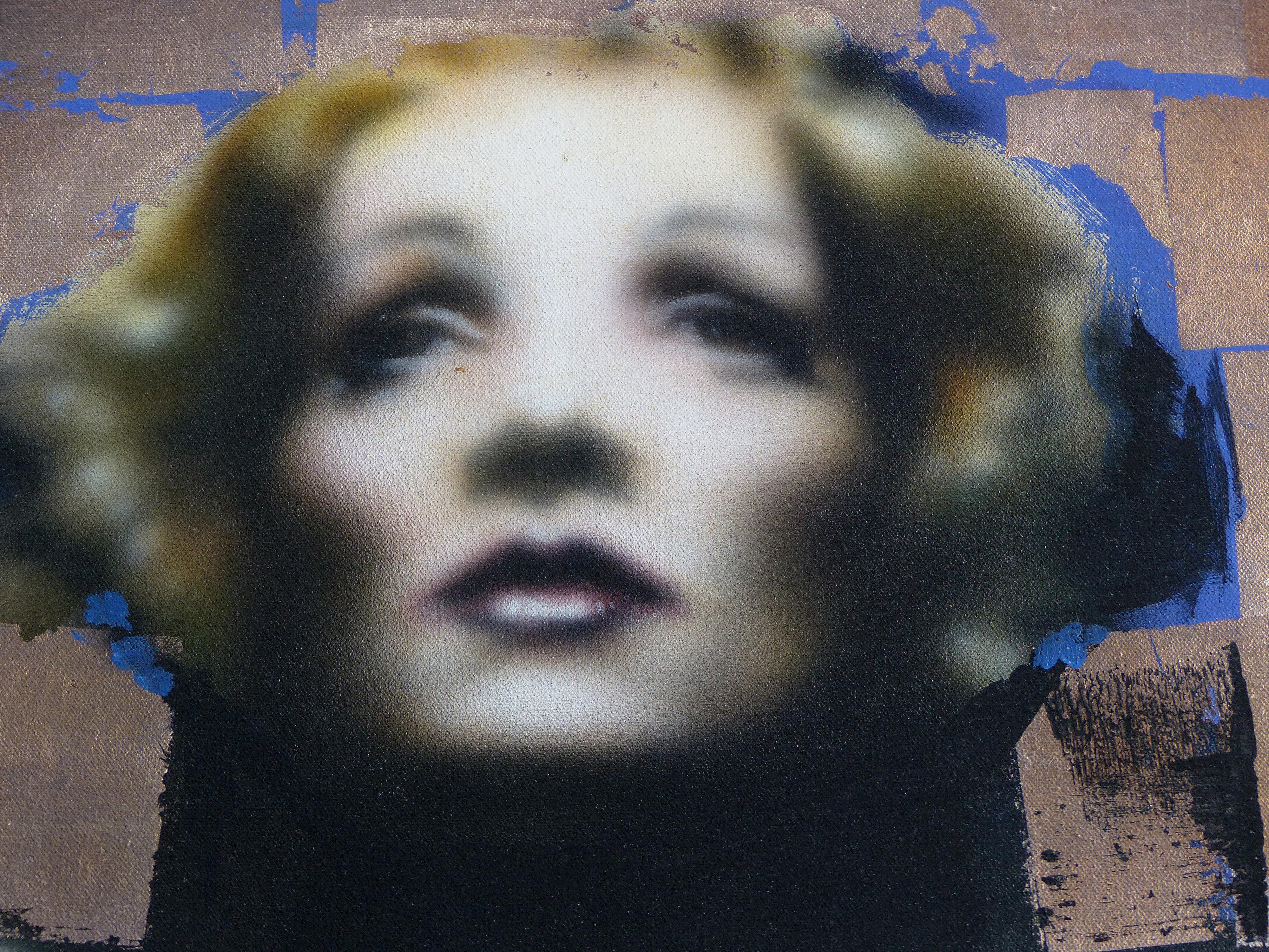 Marlene Dietrich Giclee on Canvas Signed West and Dated '82

Offered for sale is a vintage photograph of Marlene Dietrich transferred to a canvas with the technique of Giclee. Signed lower right West and dated. Wired and ready to be hung.