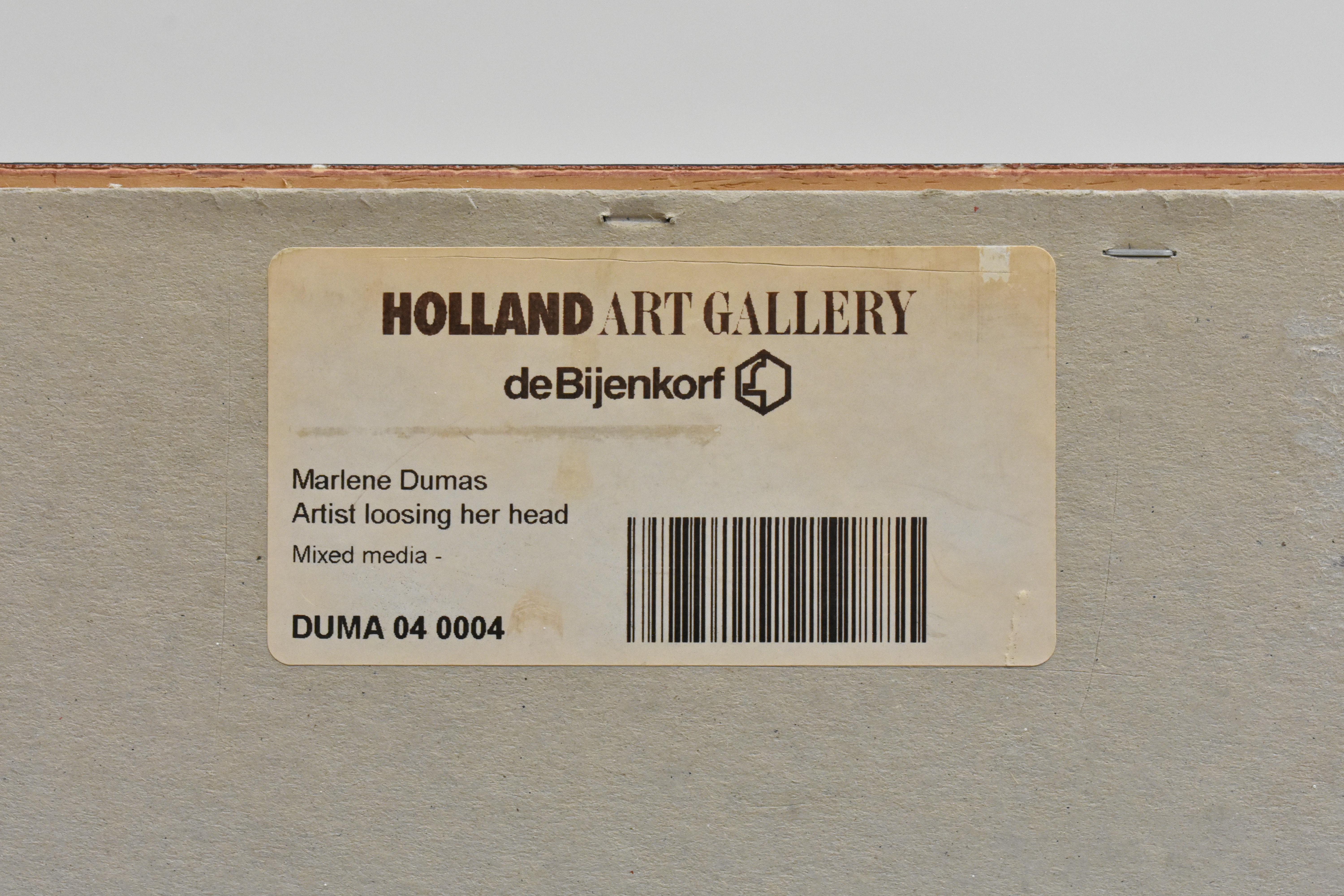 Artist loosing her head - Marlene Dumas (1953) - South African Artist - Dutch For Sale 12