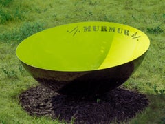 Murmur - bright, dynamic, narrative, painted stainless steel outdoor sculpture