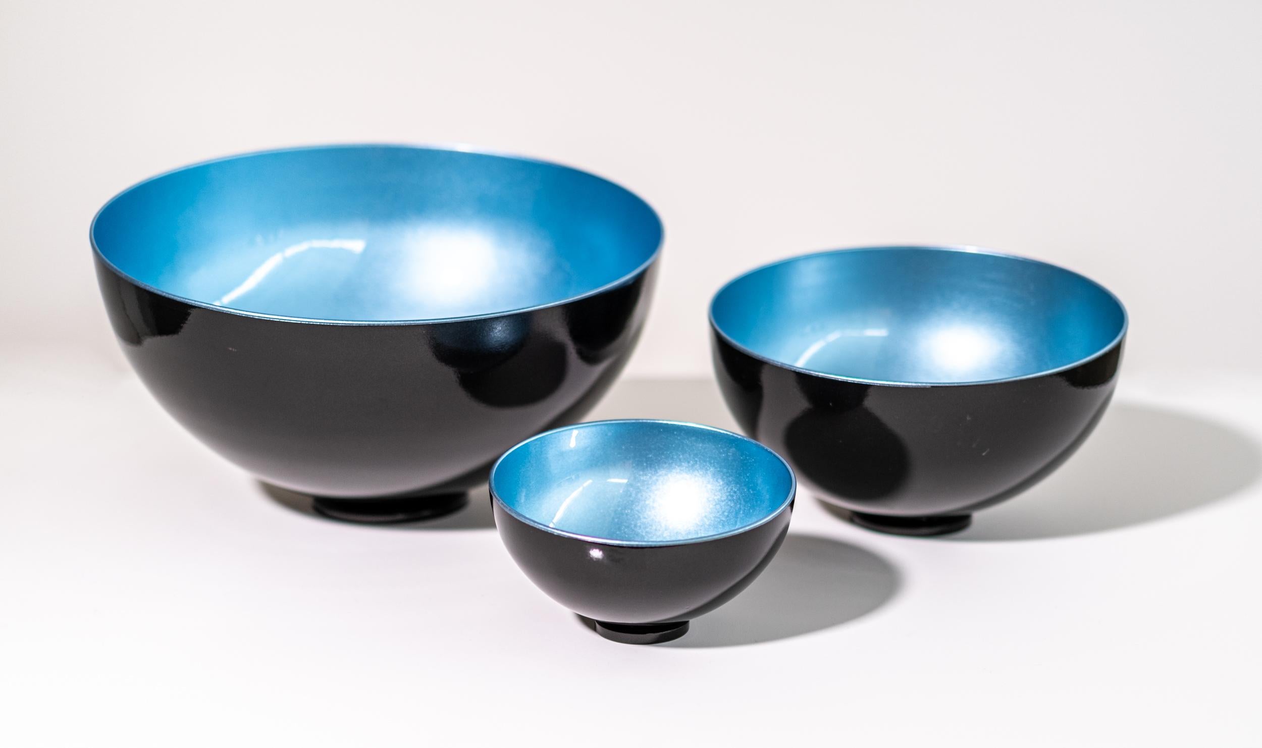Ciotola per cantare Blue Serenity - Grande - Sculpture di Marlene Hilton Moore
