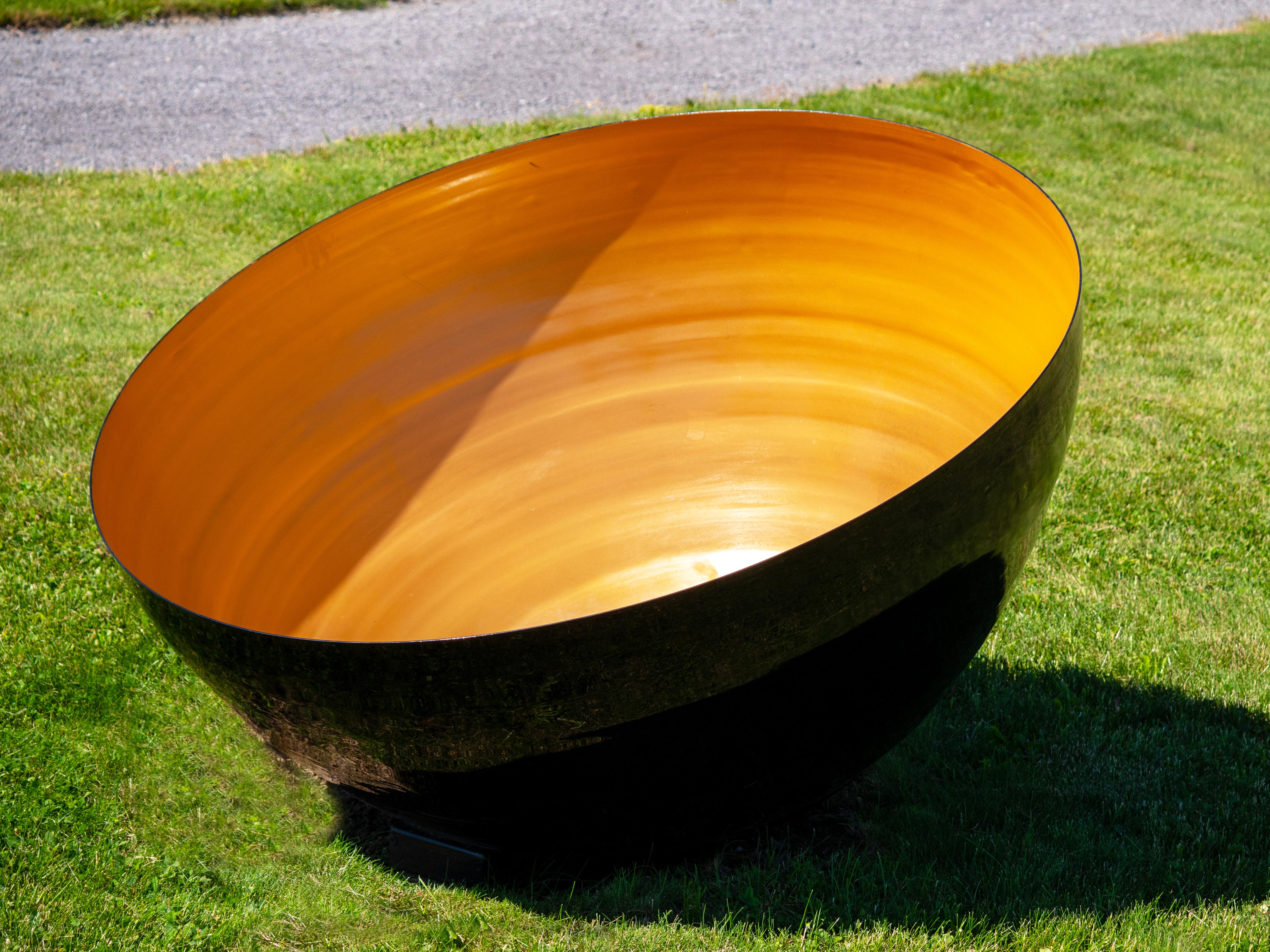 Singing Bowl Mercury Large - stainless steel garden sculpture