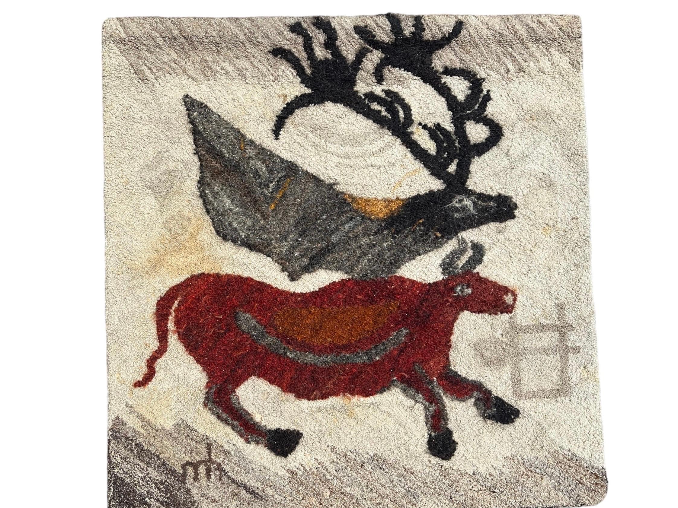 Tapiz grande colombiano Colgante de pared Escultura de crin de caballo Fibra de lana Arte textil en venta 11