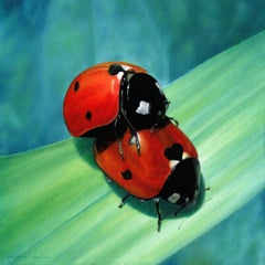 Ladybug Love, Painting, Oil on Canvas