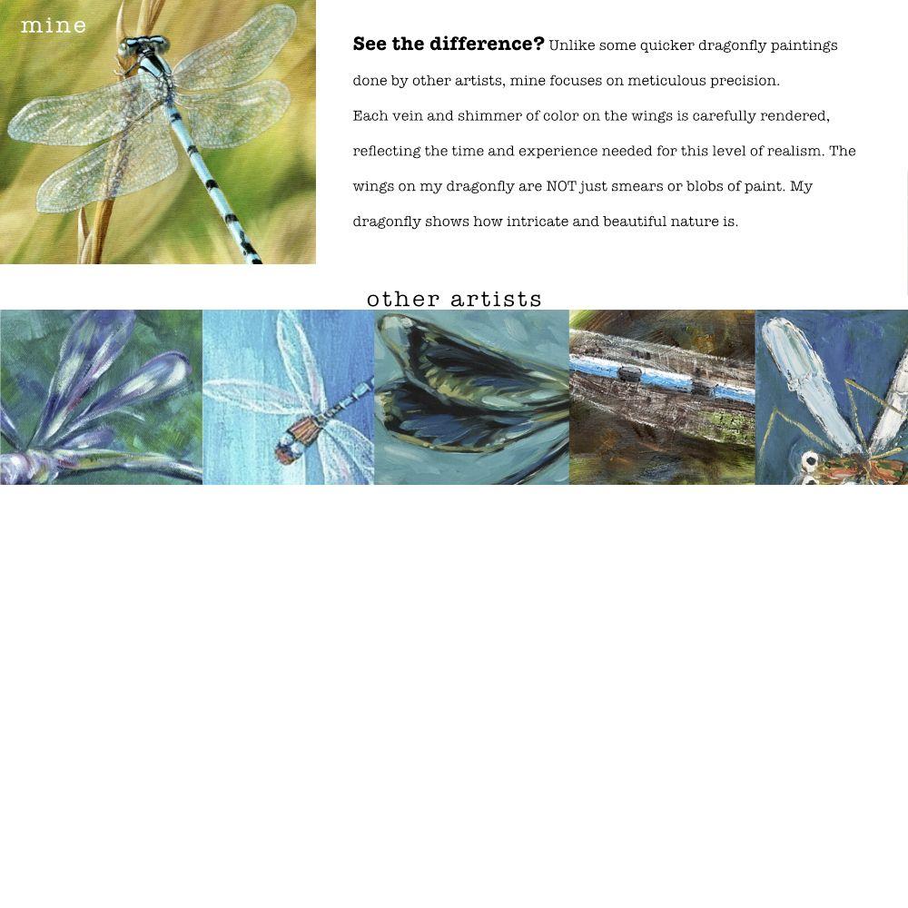 Let Me Borrow Your Wings, dragonfly insect art, Painting, Oil on Canvas For Sale 2