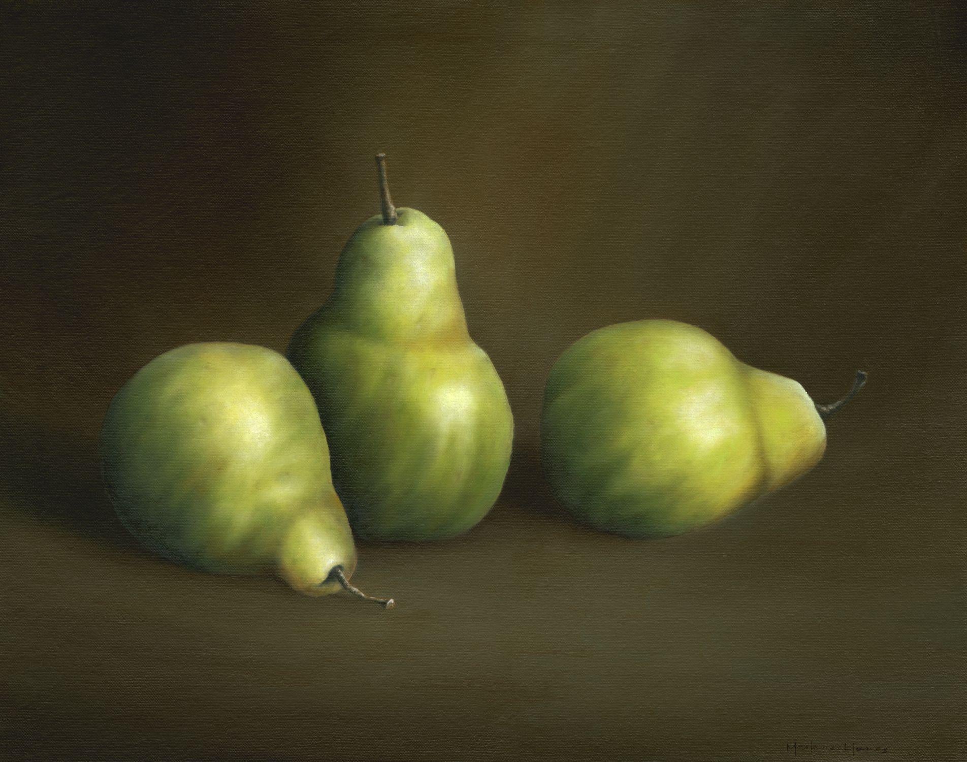 Pere dolci, Pittura, Olio su tela - Painting di Marlene Llanes