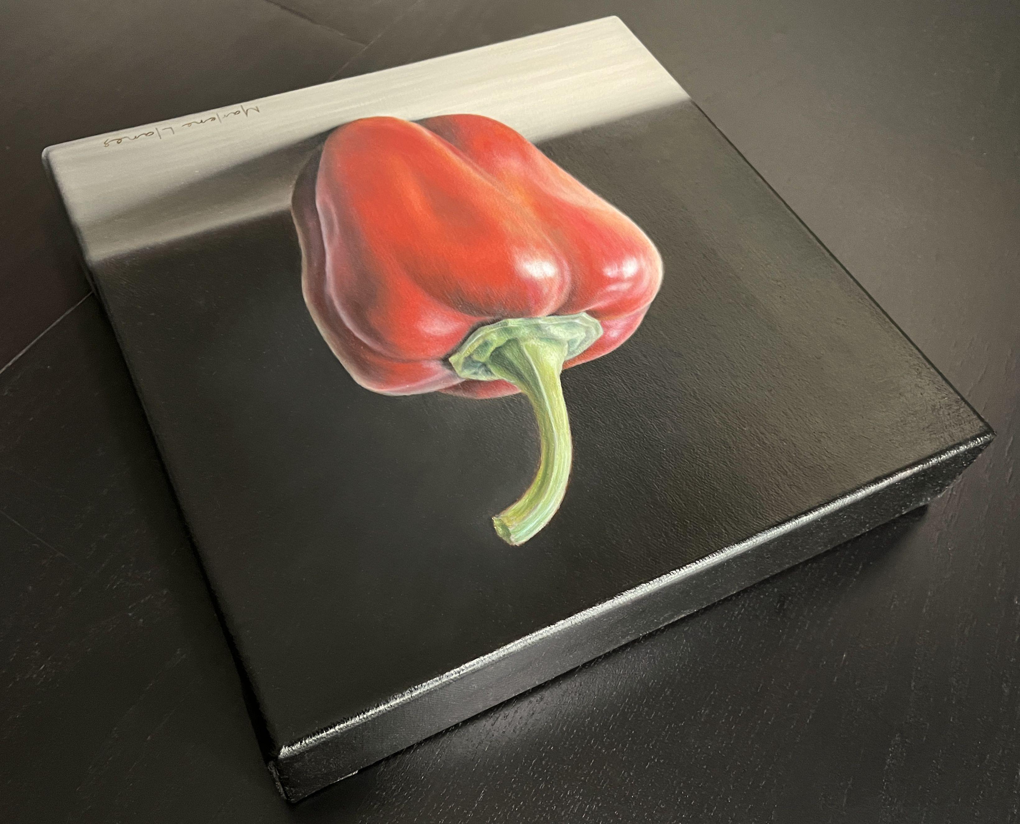 Die Schönheit einer Glocke Pfeffer, Gemälde, Öl auf Leinwand (Sonstige Kunststile), Painting, von Marlene Llanes