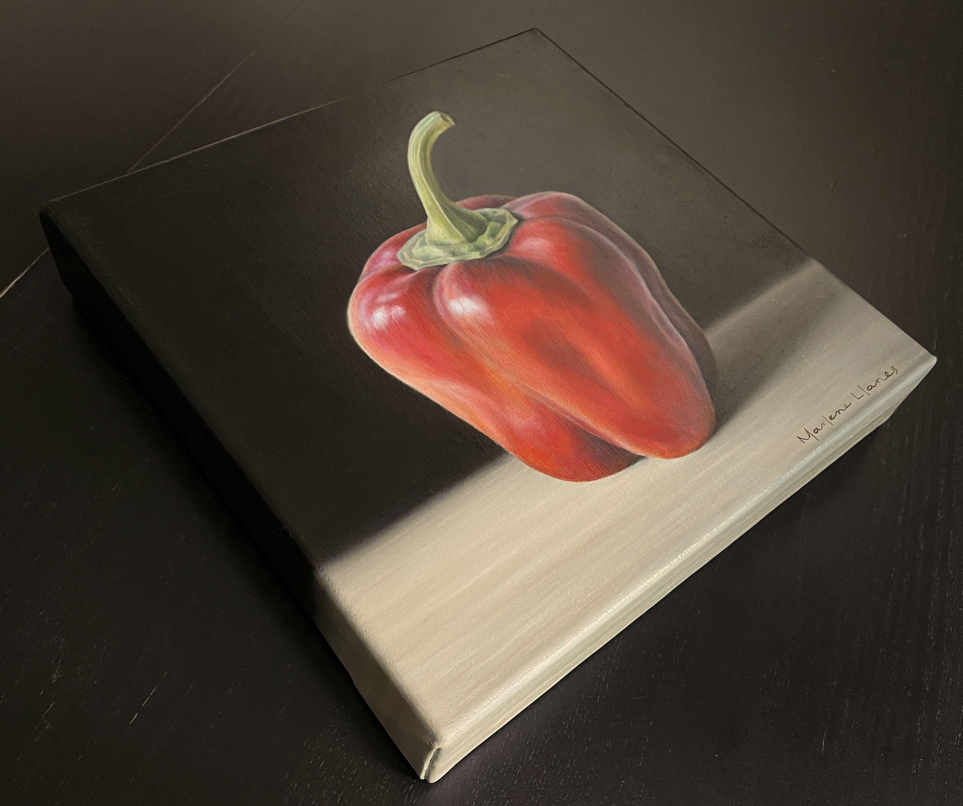 The Beauty of a Bell Pepper, Painting, Oil on Canvas For Sale 2