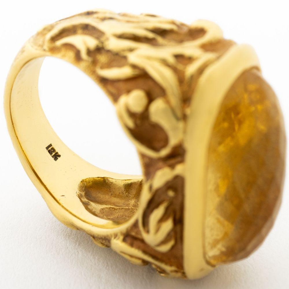 Marlene Stowe Bague en or jaune 18 carats avec citrine en vente 3