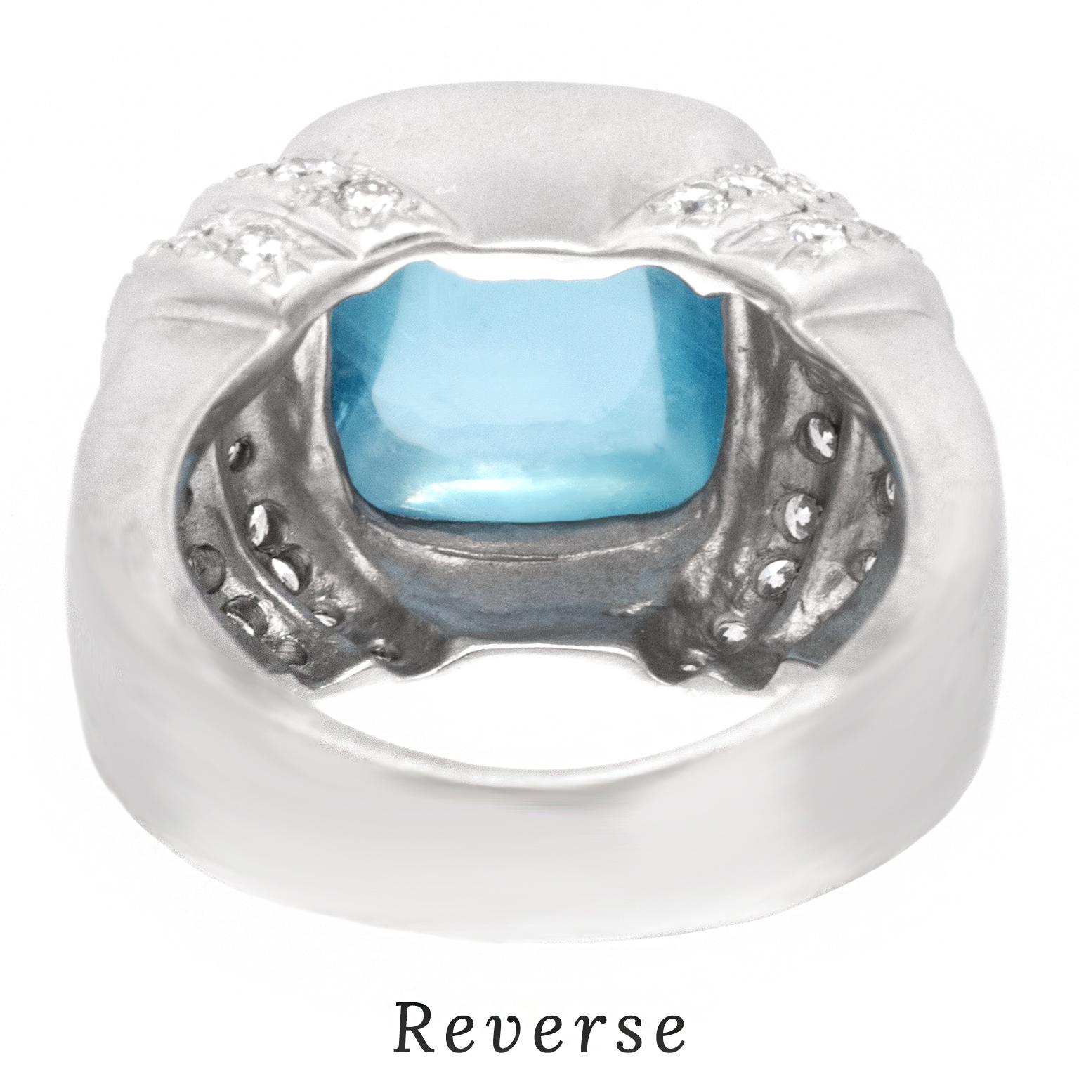 Marlene Stowe Aquamarine and Diamond Ring For Sale 5