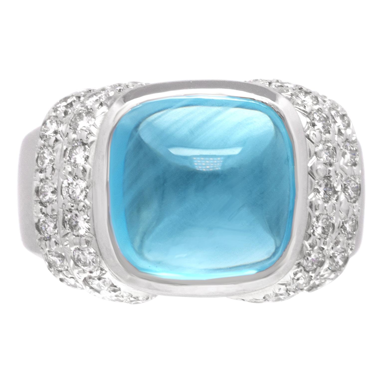 Marlene Stowe Aquamarine and Diamond Ring For Sale 6