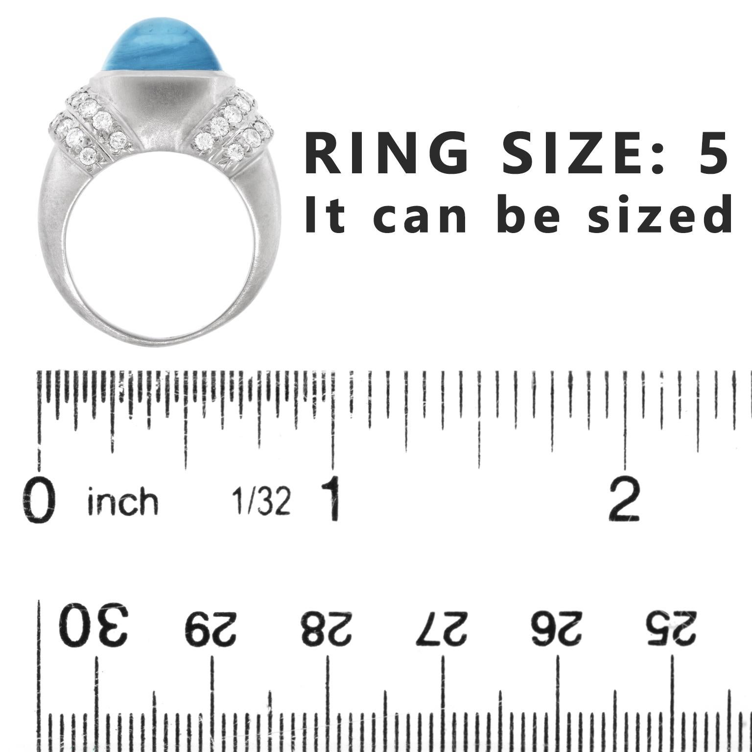 Marlene Stowe Aquamarine and Diamond Ring For Sale 1