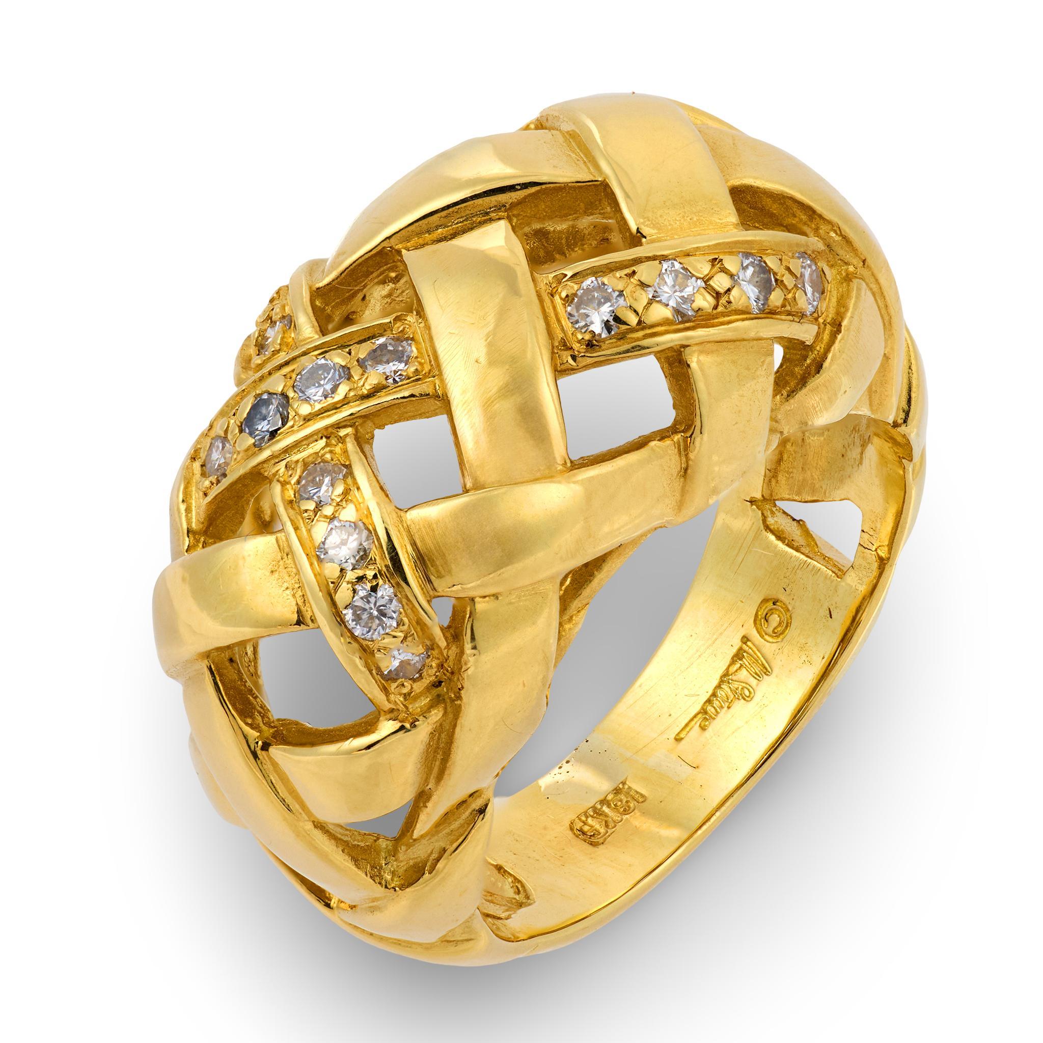 Marlene Stowe Diamantring aus 18k Gelbgold im Angebot 2