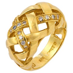 Marlene Stowe diamond 18k yellow gold ring
