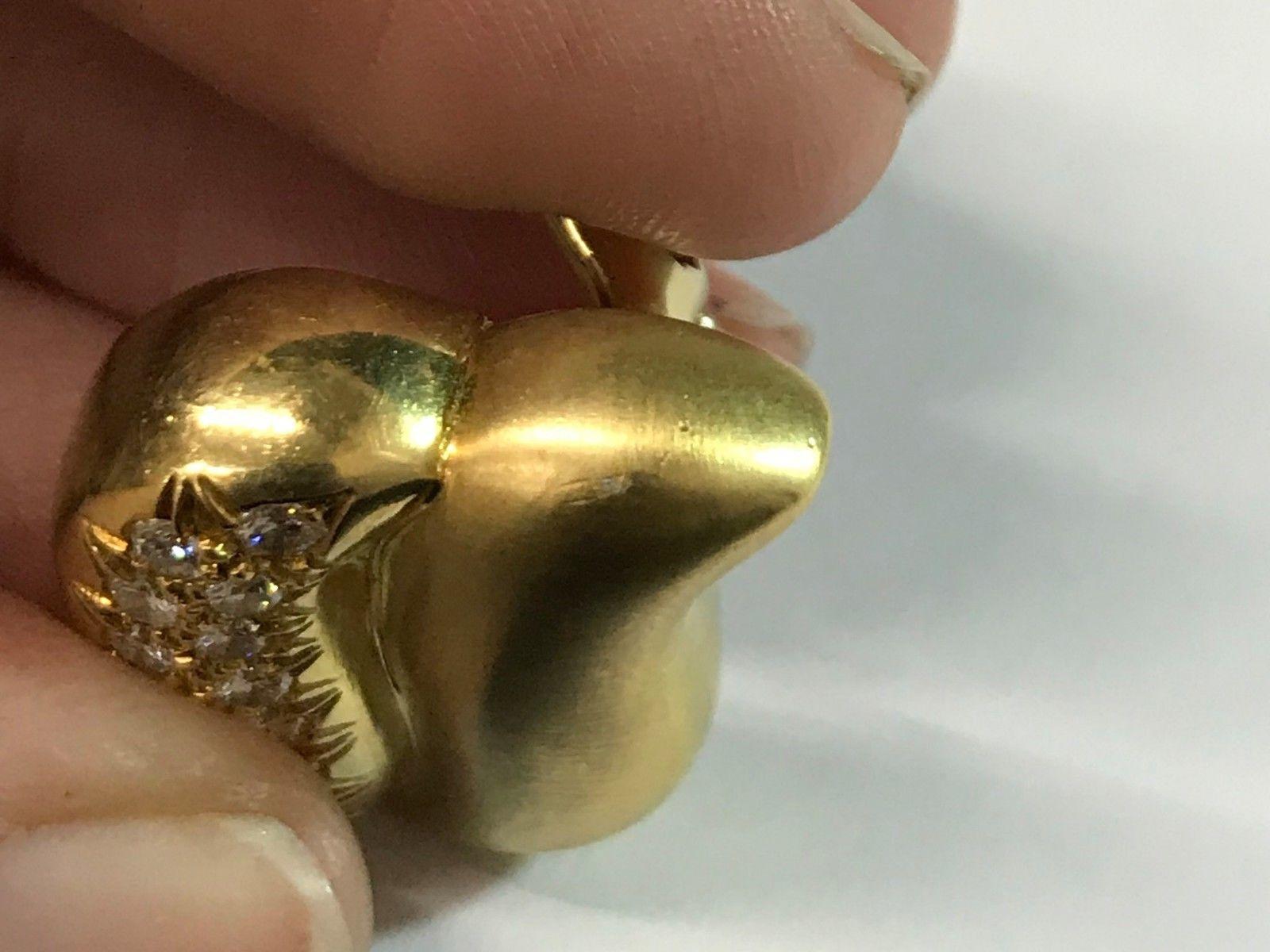 Marlene Stowe Diamond Double Wave Clip-On Earrings 18 Karat Yellow Gold 3