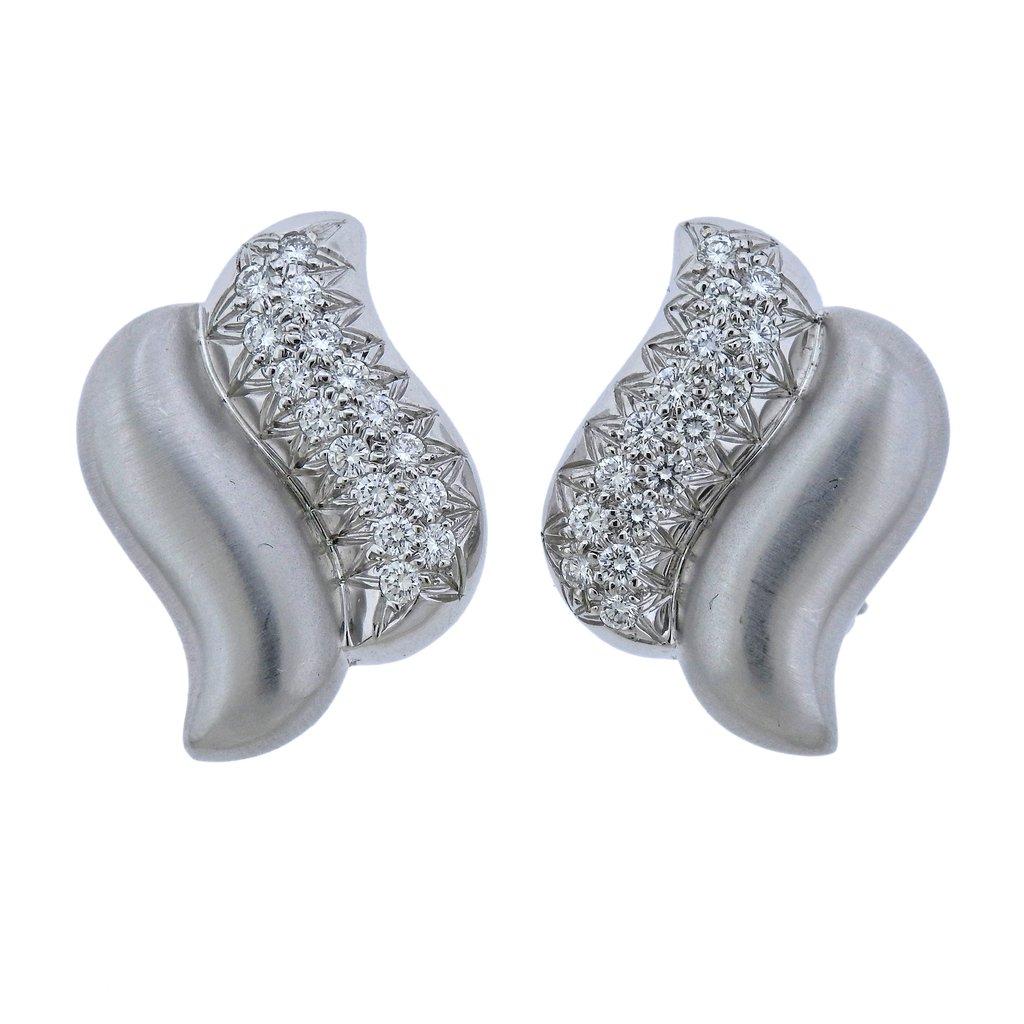 Marlene Stowe Diamond Gold Earrings