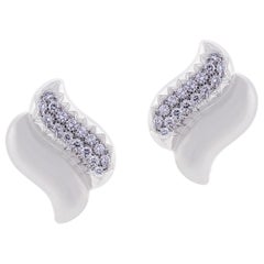 Marlene Stowe Double Wave Diamond Earrings