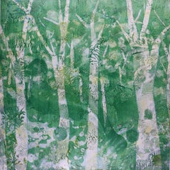 Green Geishas - Abstract Tree Painting