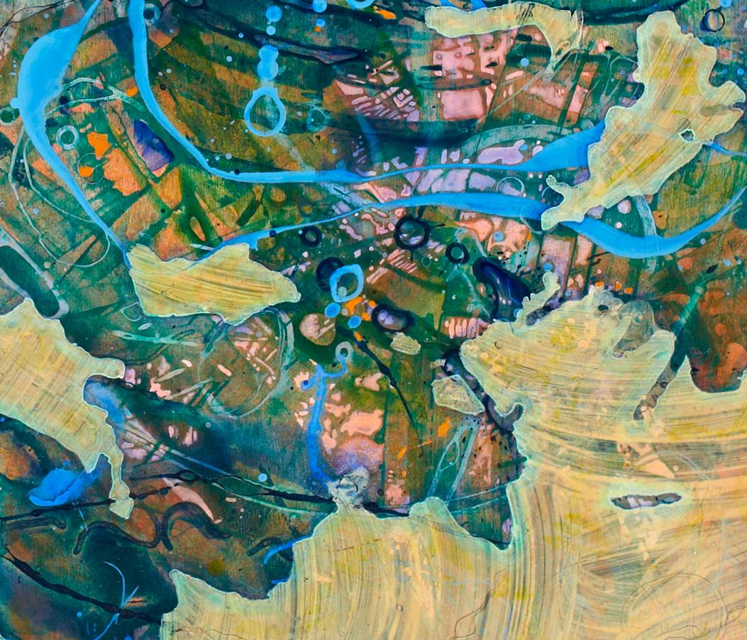 Retour à la poussière - Peinture abstraite consciente du climat - Painting de Marlene Struss