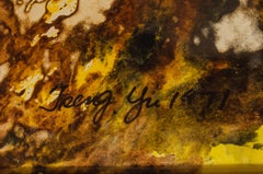 Abstracto original de Marlene Tseng Yu, firmado y fechado en 1971