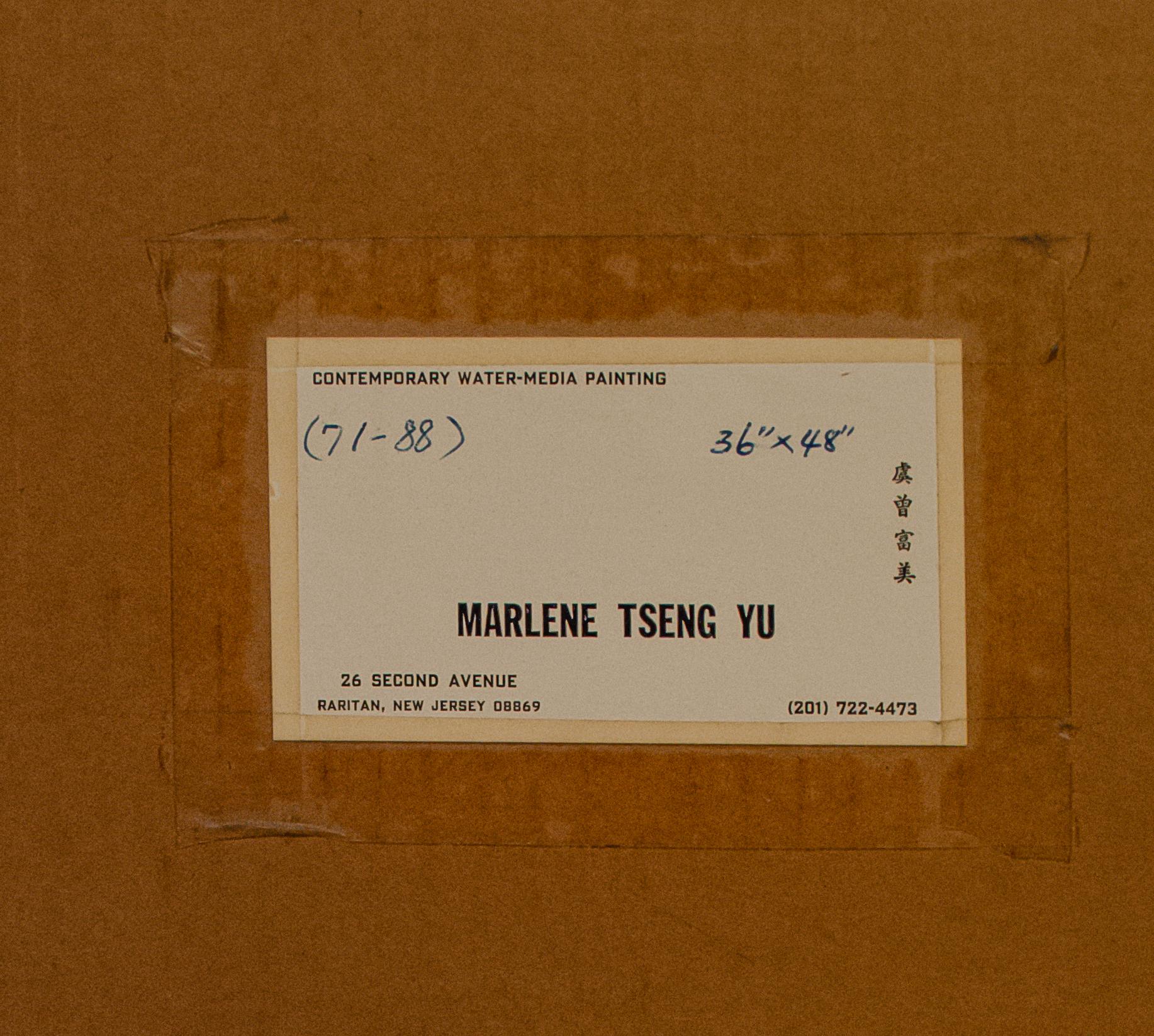 Original Marlene Tseng Yu Abstract, Signed and Dated 1971 For Sale 1