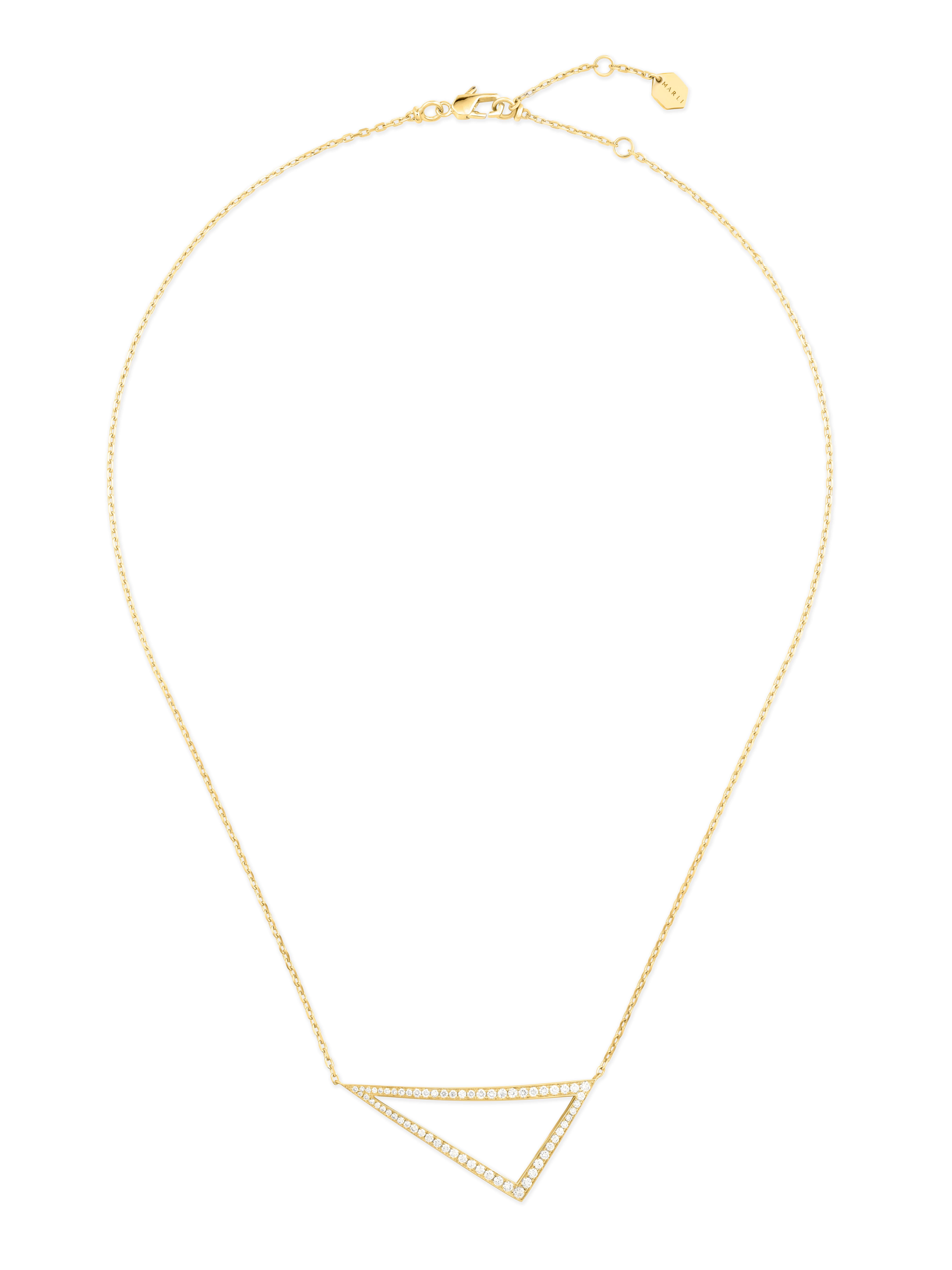 Contemporary MARLI New York 18 Karat Gold Dahlia Chain Necklace For Sale